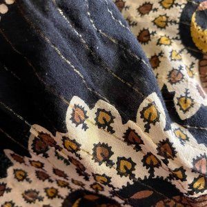 Layered Peacock Maxi Skirt